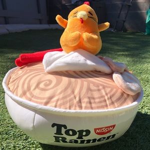 Nissin Top Ramen x Gudetama 12" Interactive Bowl Plush